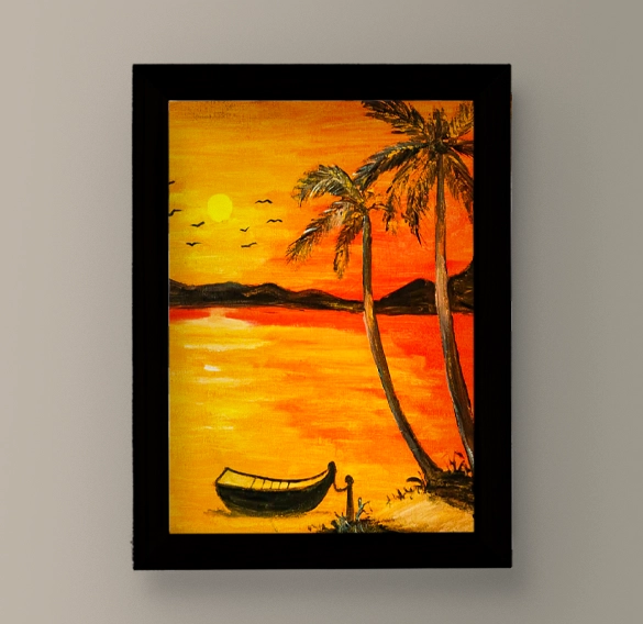 Dark Night Scene Painting